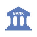 Bank vector icon. Flat design vector icon. Vector illustration on white background