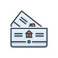 Color illustration icon for Bankbook, account and deposit