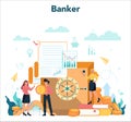 Banker or banking concept. Idea of finance income, money saving