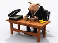 Banker pig Royalty Free Stock Photo