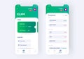 Banking app UI kit prototype. UI design of mobile finance application.