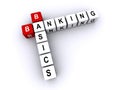 Banking Basics word block on white