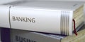 Banking - Book Title. 3D. Royalty Free Stock Photo