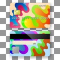 Banking card template background liquid squirt water spurt