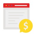 Banking, chat bubble Vector Icon which can easily modify Royalty Free Stock Photo