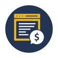 Banking, chat bubble Vector Icon which can easily modify Royalty Free Stock Photo