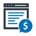 Banking, chat bubble Vector Icon which can easily modify Royalty Free Stock Photo