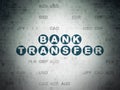 Banking concept: Bank Transfer on Digital Data Paper background Royalty Free Stock Photo