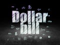 Banking concept: Dollar Bill in grunge dark room