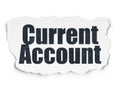 Banking concept: Current Account on Torn Paper background Royalty Free Stock Photo
