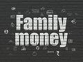 Banking concept: Family Money on wall background
