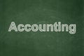 Banking concept: Accounting on chalkboard background Royalty Free Stock Photo