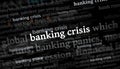 Banking crisis economy recession headline titles media 3d illustration