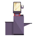 Banking device icon cartoon vector. Automated machine control