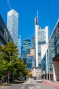 Banking district skyscrapers in Frankfurt am Main, Germany