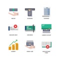 Banking and finance icons Royalty Free Stock Photo
