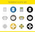 Banking and finance icons set Royalty Free Stock Photo