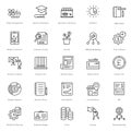 Banking and Finance Line Vector Icons 21 Royalty Free Stock Photo