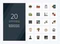 20 Banking Finance And Market Economics line Filled icon for presentation