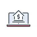 Color illustration icon for Banking, finance and investment