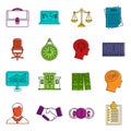Banking icons doodle set Royalty Free Stock Photo