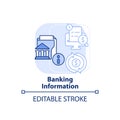 Banking information light blue concept icon Royalty Free Stock Photo