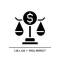 Banking law pixel perfect RGB color icon Royalty Free Stock Photo