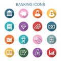 Banking long shadow icons