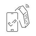 Banking, Payment Methods and Finance Related line icon with Pos Terminal, ATM Machine, Credit Card, Receipt