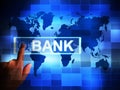Banking services from a financial institution shows investment and business - 3d illustration