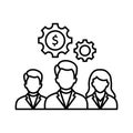 Banking staff Vector Icon which can easily modify or edit
