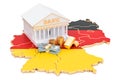 Banking system in Germany concept. 3D rendering Royalty Free Stock Photo