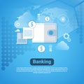 Banking Template Web Banner With Copy Space Money Savings Concept Royalty Free Stock Photo