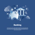 Banking Template Web Banner With Copy Space Money Savings Concept Royalty Free Stock Photo