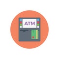 Banking vector flat colour icon