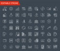 Banking vector icons set