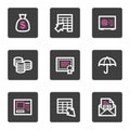 Banking video web icons Royalty Free Stock Photo