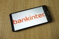 Bankinter S.A. logo displayed on smartphone