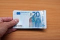 Banknot of twenty euros Royalty Free Stock Photo