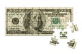 Banknote 100 dollars puzzle
