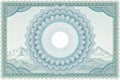 Banknote Certificate Background with Layered Guilloche Pattern Royalty Free Stock Photo