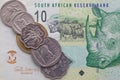Banknote and coins of Rand of South Africa