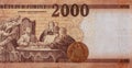 This is banknote featuring national currency of Hungary, two thousand forint Royalty Free Stock Photo