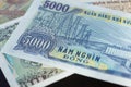 Banknote in five thousand Vietnamese