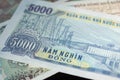 Banknote in five thousand Vietnamese