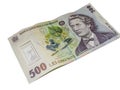 Banknote of 500 lei. Romanian money. Money from Romania Royalty Free Stock Photo