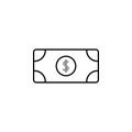 banknote line icon. Element of bankig icon for mobile concept and web apps. Thin line banknote icon can be used for web and mobile Royalty Free Stock Photo