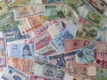 Banknotes from Around the World Royalty Free Stock Photo