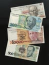 Banknotes of the Central Bank of Brazil samples withdrawn from circulation.