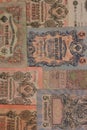 Banknotes of imperial Russia. Beginning of the twentieth century. Royalty Free Stock Photo